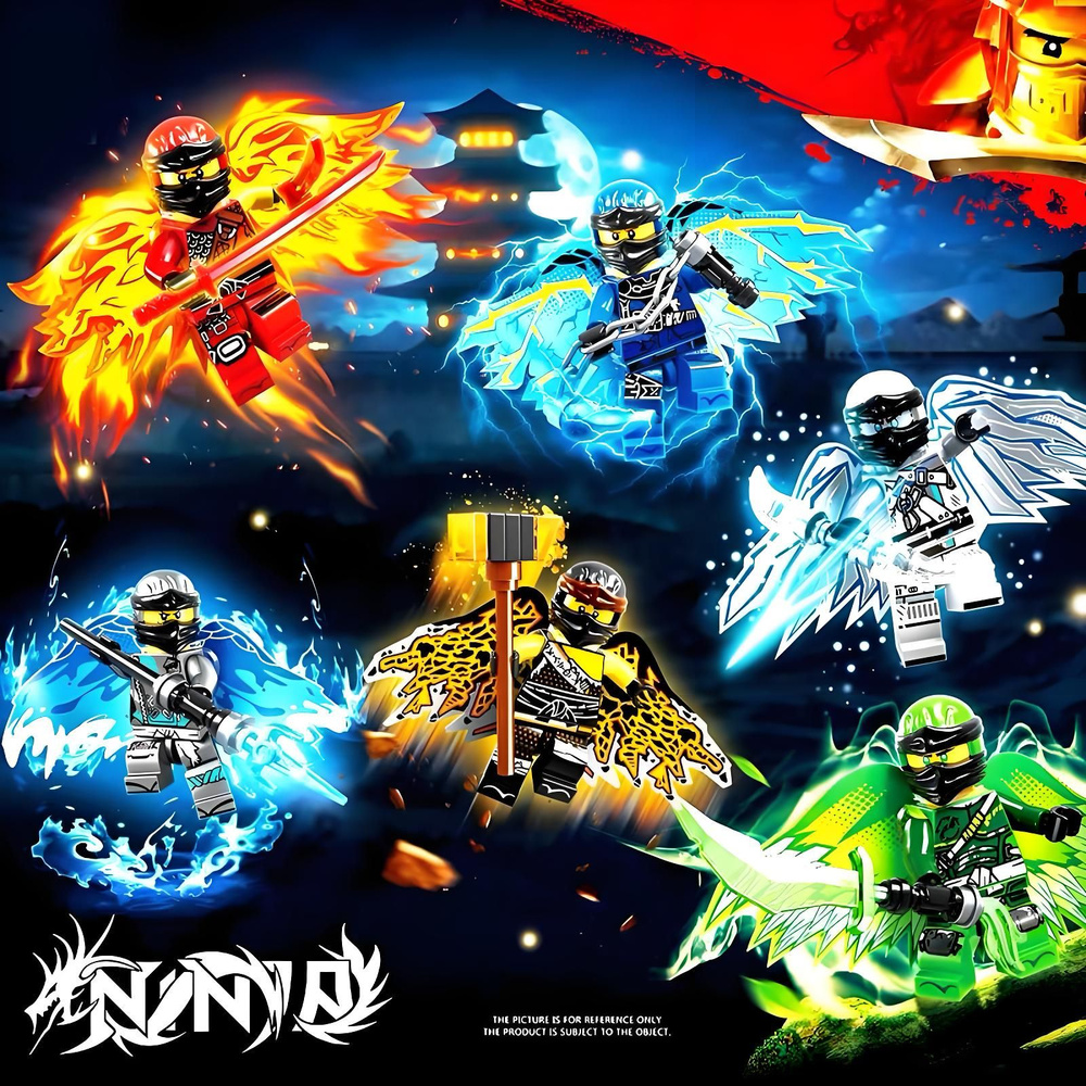 Набор минифигурки фигурки Ниндзяго(С крыльями )/ Ninjago Zane,Cole,Lloyd,Jay...совместим с конструкторами #1