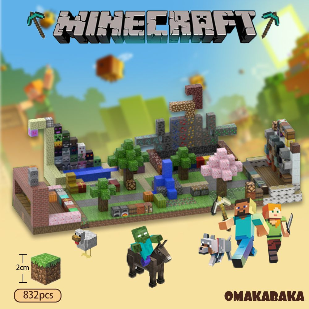 Магнитный Конструктор Майнкрафт набор детали фигурок Игрушка Minecraft My World,Комплект из магнитных #1