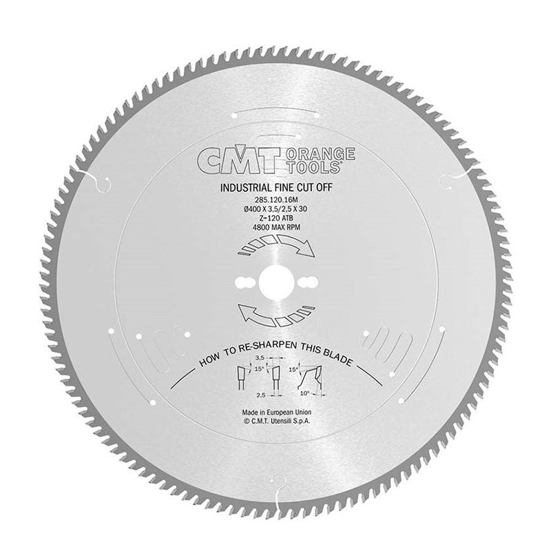 Пильный диск СМТ Италия поперечный рез 400x30x3,5/2,5Z 120 #1