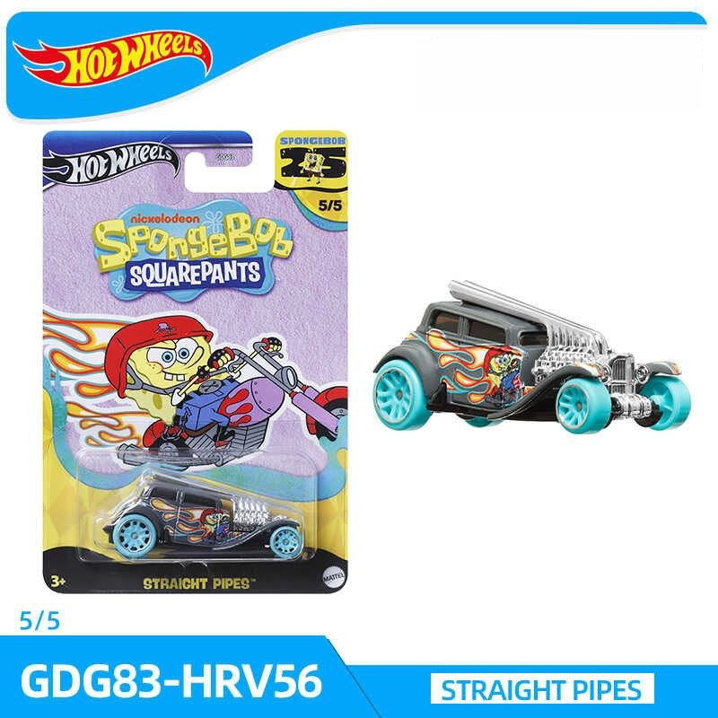 Машинка коллекционная Mattel Hot Wheels 2024 GDG83 Губка Боб Квадратные Штаны-STRAIGHT PIPES  #1