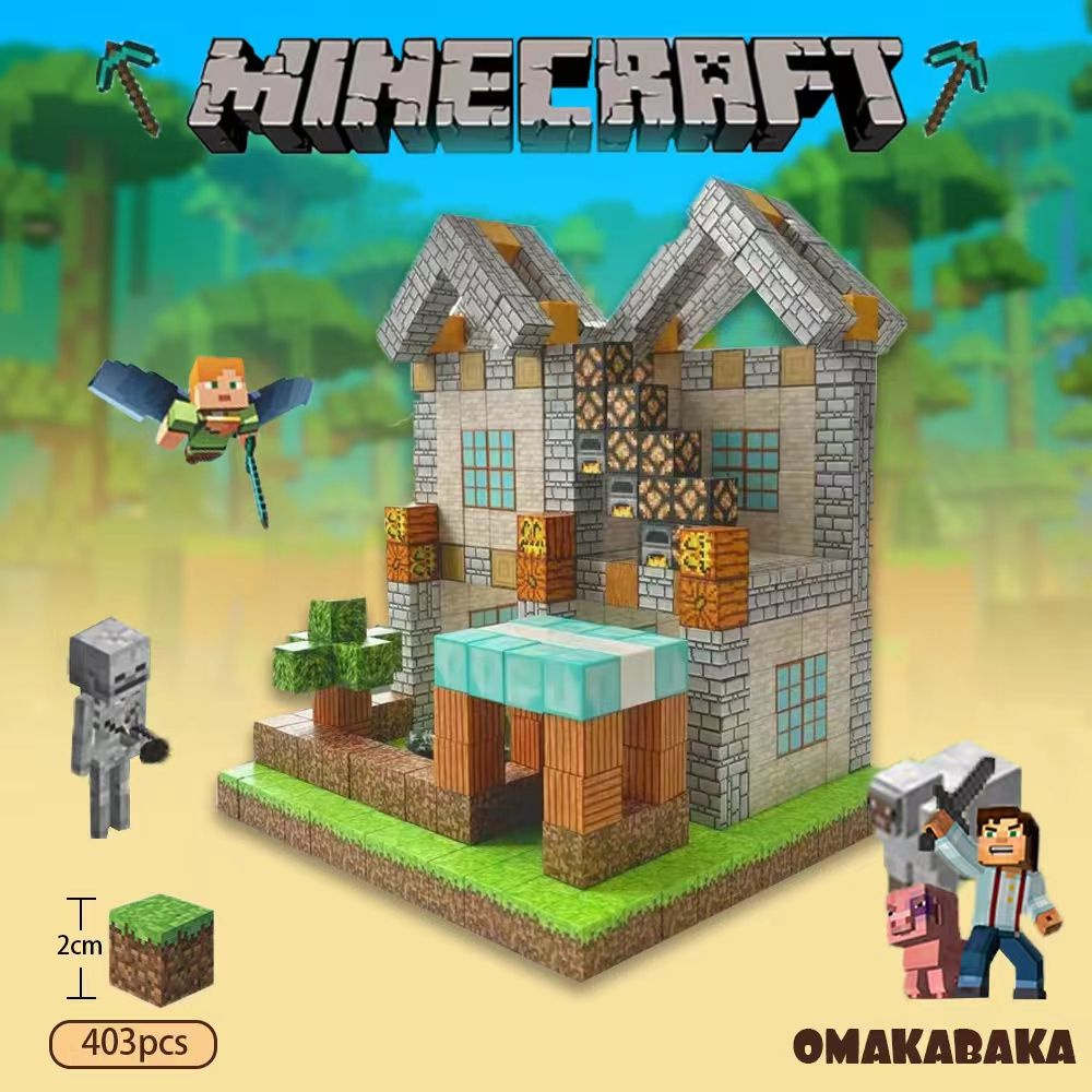 Магнитный Конструктор Майнкрафт набор детали фигурок Игрушка Minecraft My World ,Комплект из магнитных #1