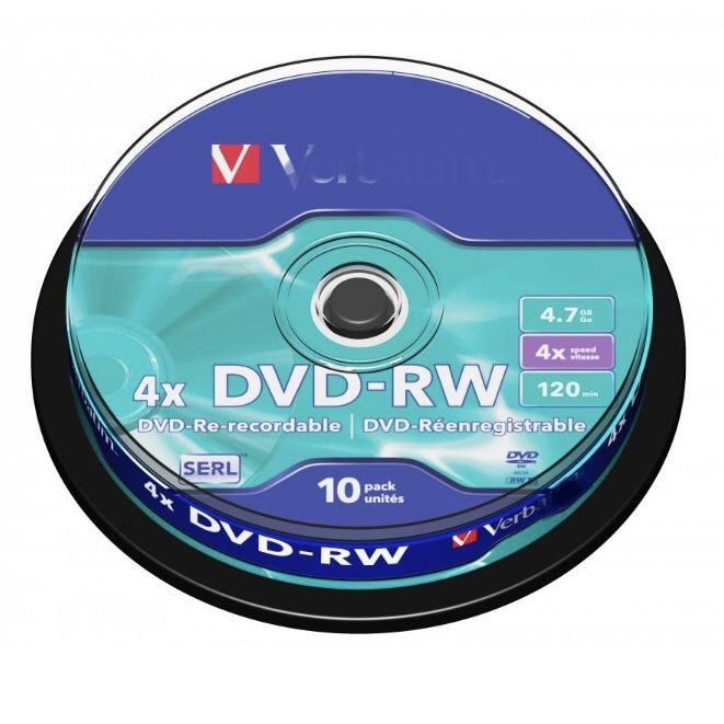 Диск для записи DVD-RW, 4,7 ГБ, 10 шт #1