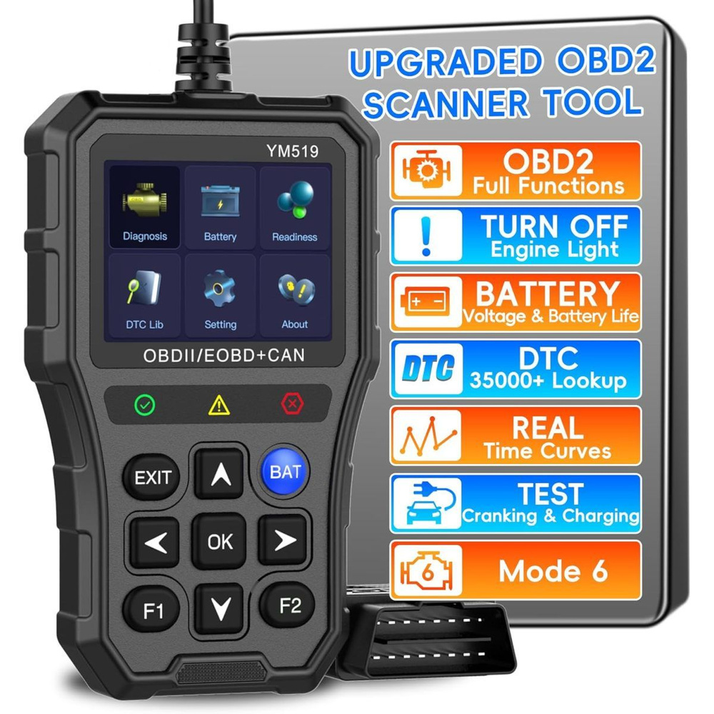 Сканер YM519 OBD2 диагностический инструмент #1