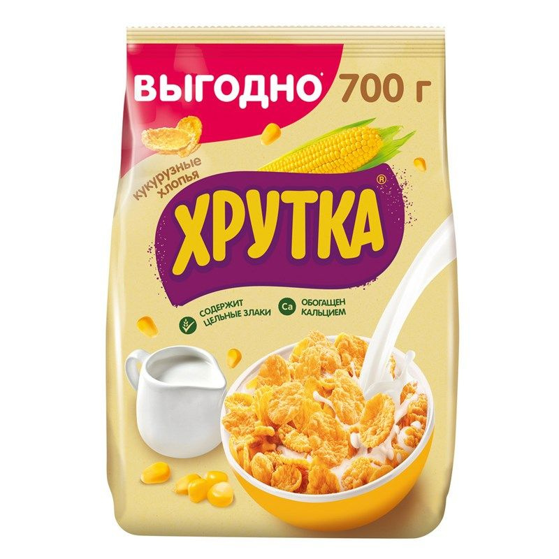 Готовый завтрак Хрутка Хлопья кукурузные, 700г #1