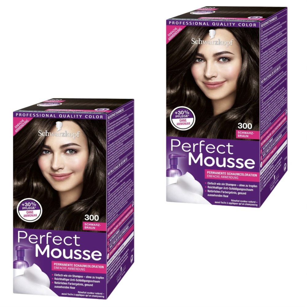 Schwarzkopf Perfect Mousse тон 300, Германия, Краска-мусс для волос ...
