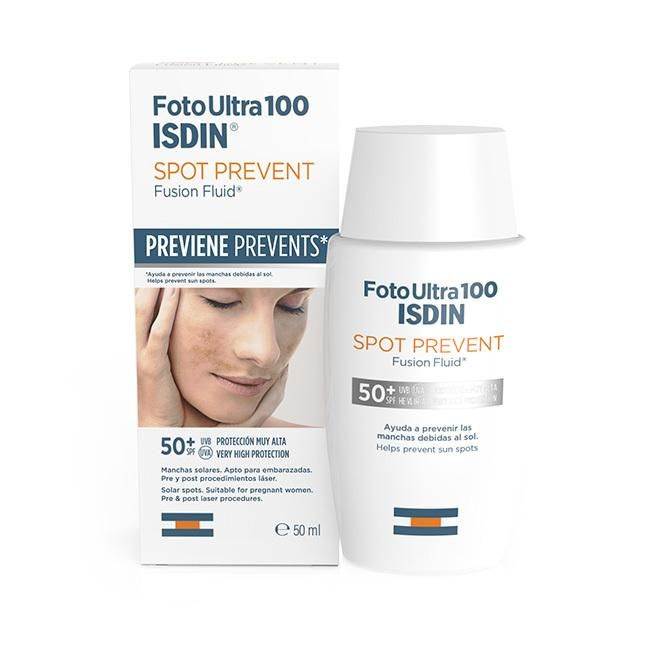 ISDIN солнцезащитный крем Лицо Foto Ultra 100 ISDIN Spot Prevent Fusion Fluid SPF 50+ 50ml  #1