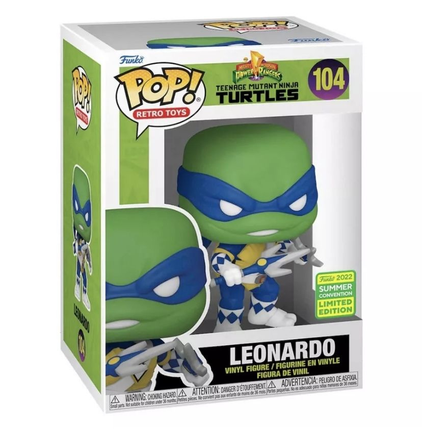 Фигурка Funko Pop Leonardo 104 Power Rangers Teenage Mutant Ninja