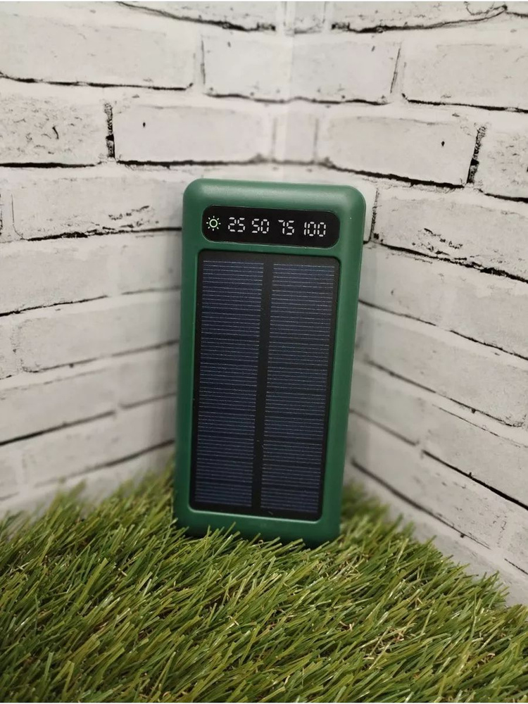 Power Bank Solar Energy Внешний аккумулятор Повербанк 50000, 50000 мАч, зеленый  #1