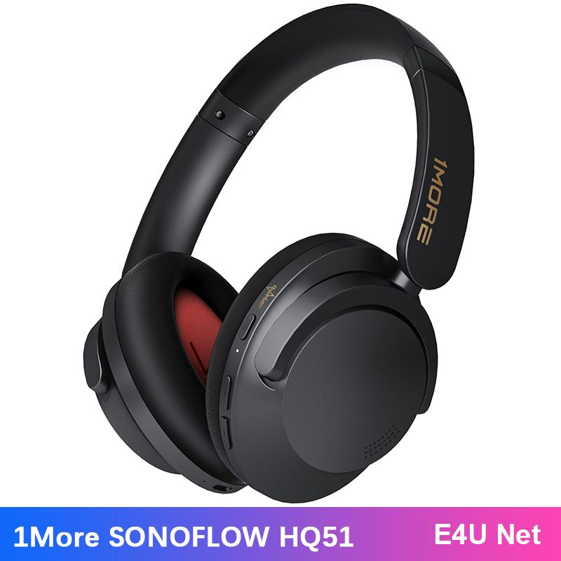 1MORE Наушники беспроводные 1More SonoFlow HQ51, Bluetooth, черный, черно-серый  #1