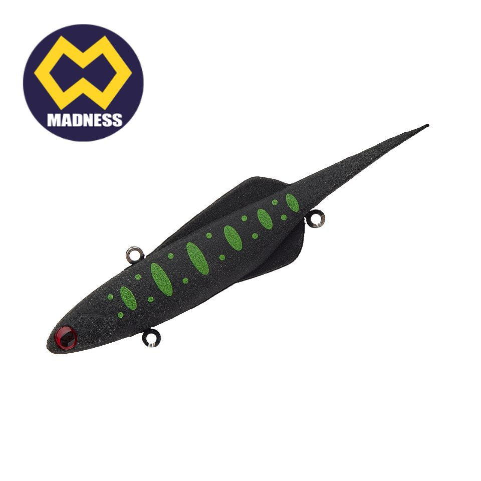 Воблер, виб, раттлин Madness Shiriten Magic Dart 90, вес 22,5гр, цв. #R02 / С тройниками Owner / Силиконовый #1