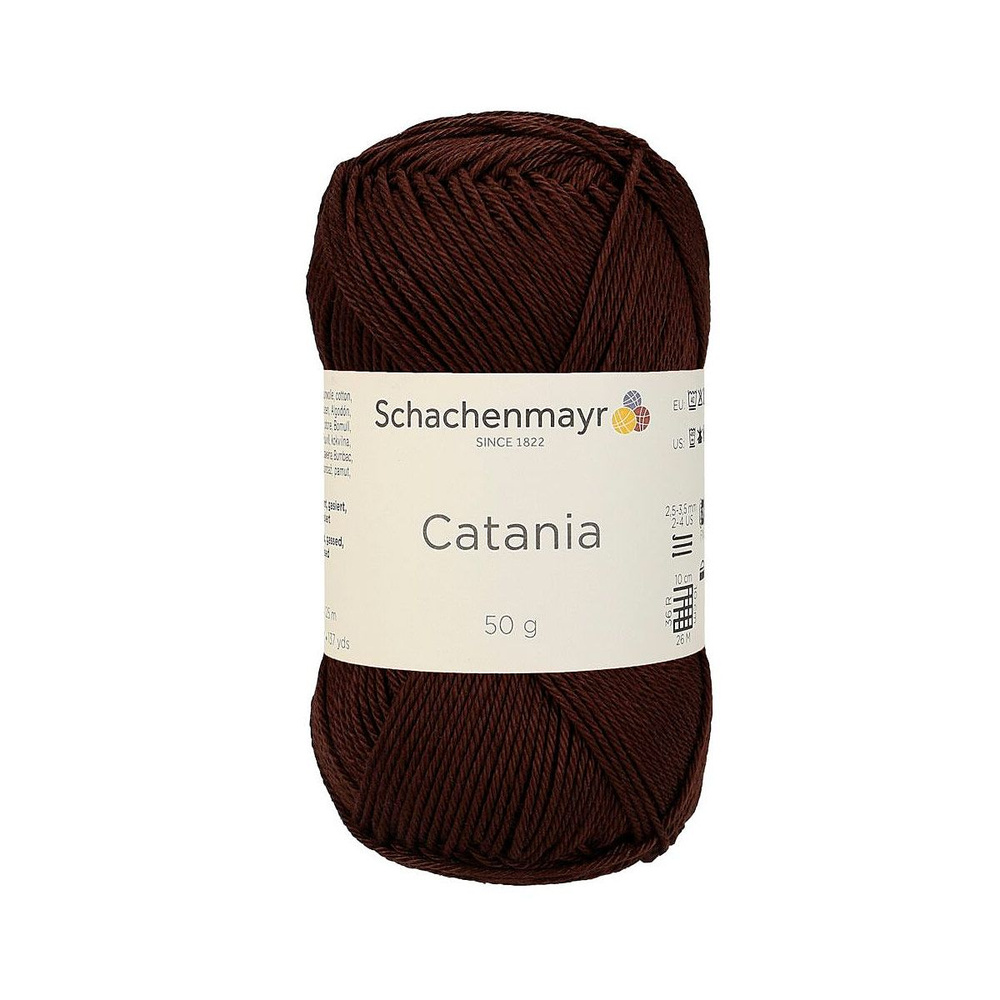 Catania /Катания/ пряжа Schachenmayr Originals, 100% хлопок, 50г/125м, арт. 9801210 цвет 00162, kaffee #1