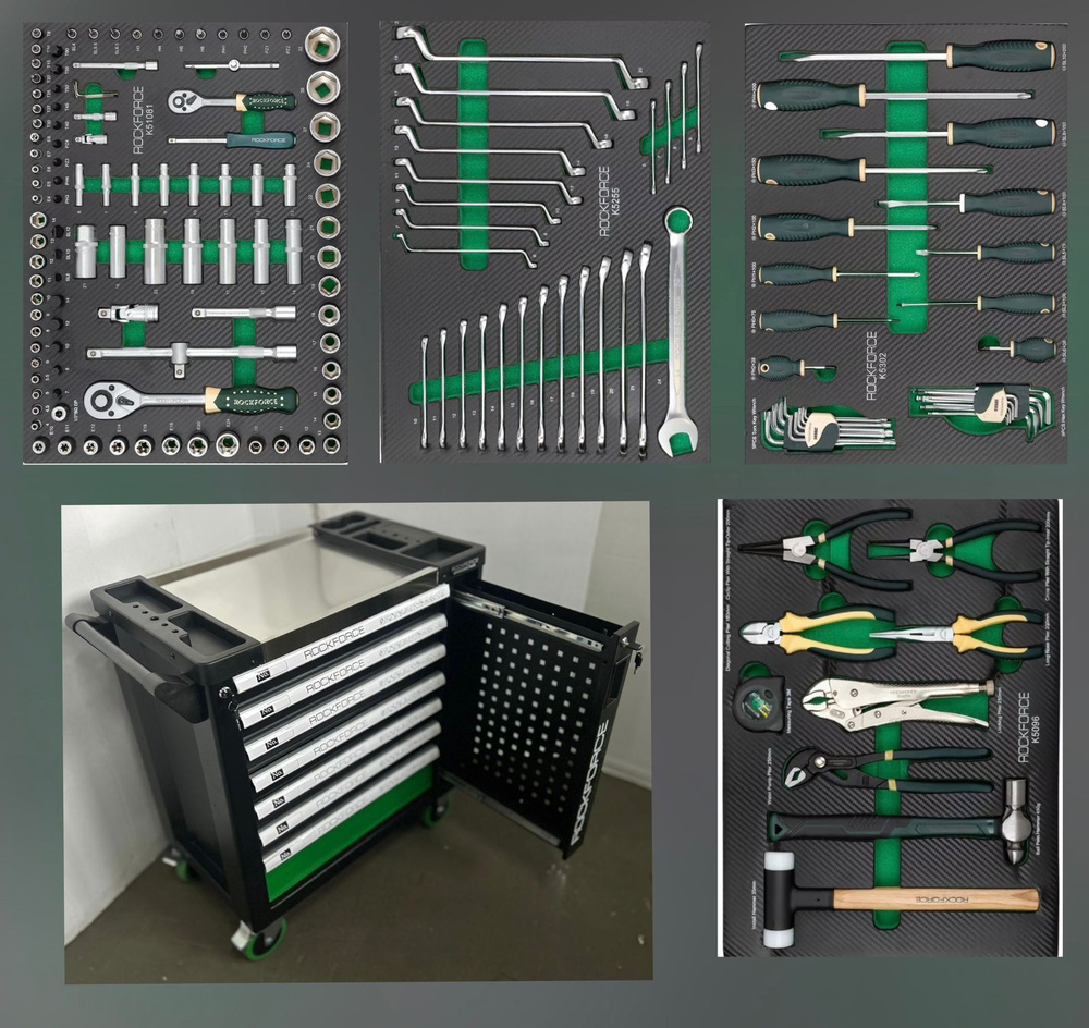 Тележка инструментальная 7-и полочная с набором инструментов Rock FORCE  #1