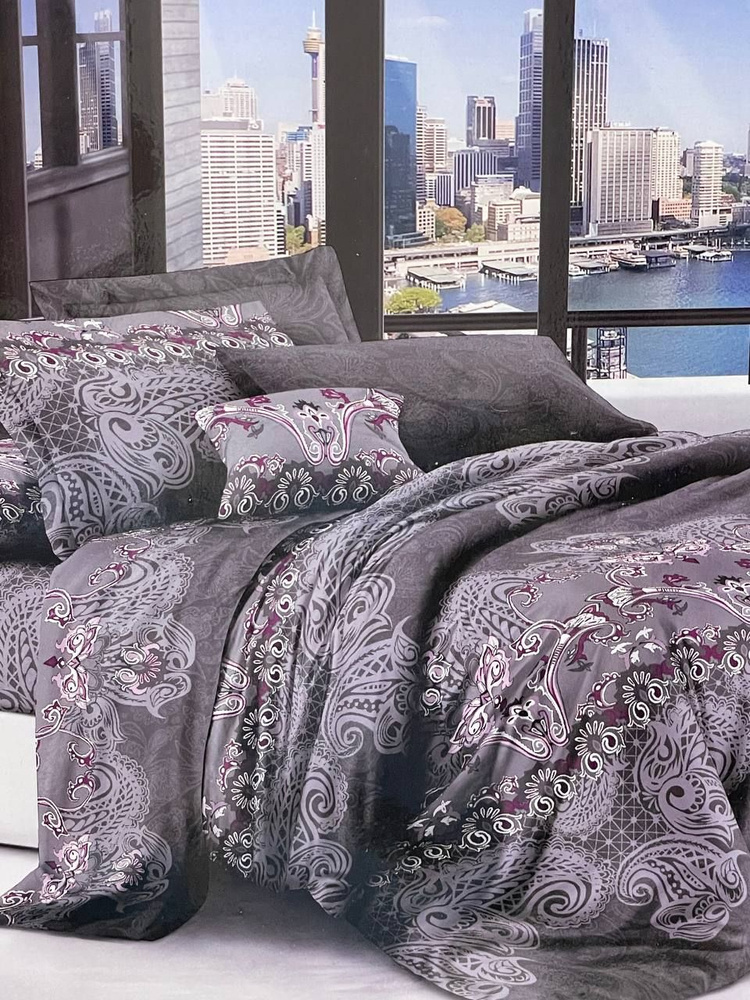 Home Textile Комплект постельного белья, Поплин, Полуторный, наволочки 70x70  #1