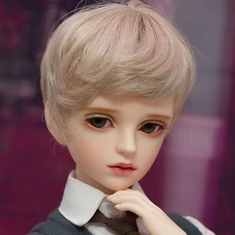 Парик для кукол BJD, для мальчиков, серо-русый, для кукол BJD размера 1/6, размер головы 15,5-17 см, #1