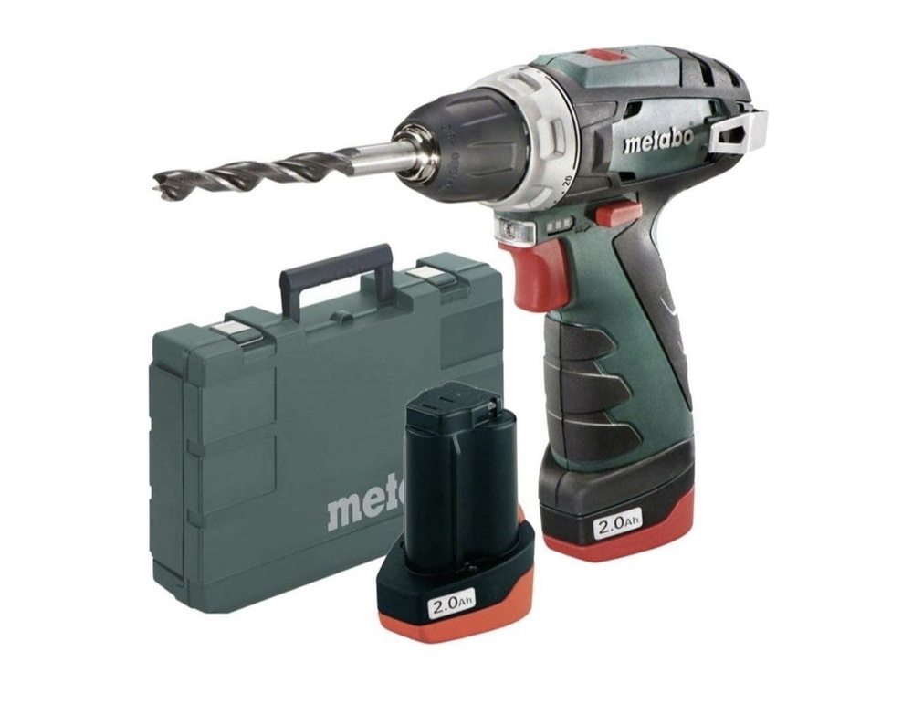 METABO Дрель-шуруповерт PowerMaxx BS Basic, 12v, 34Hм, 2 АКБ (600080500) #1