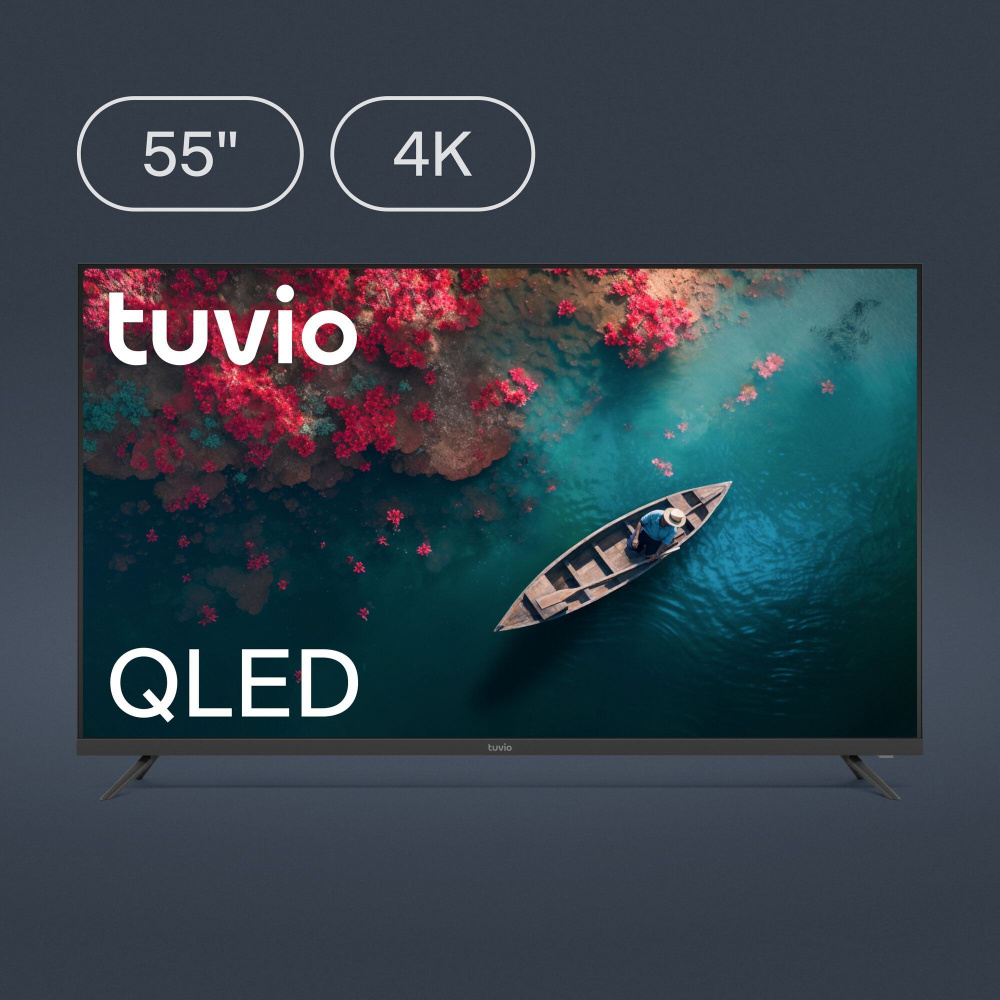 Tuvio Телевизор 55" 4K UHD, темно-серый #1