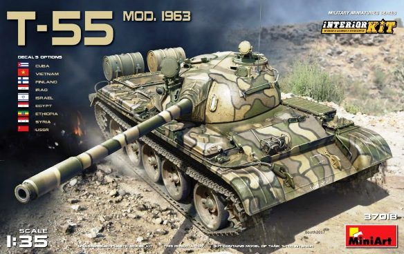 37018 MiniArt Танк Т-55. Модификация 1963 года интерьером Масштаб 1/35  #1