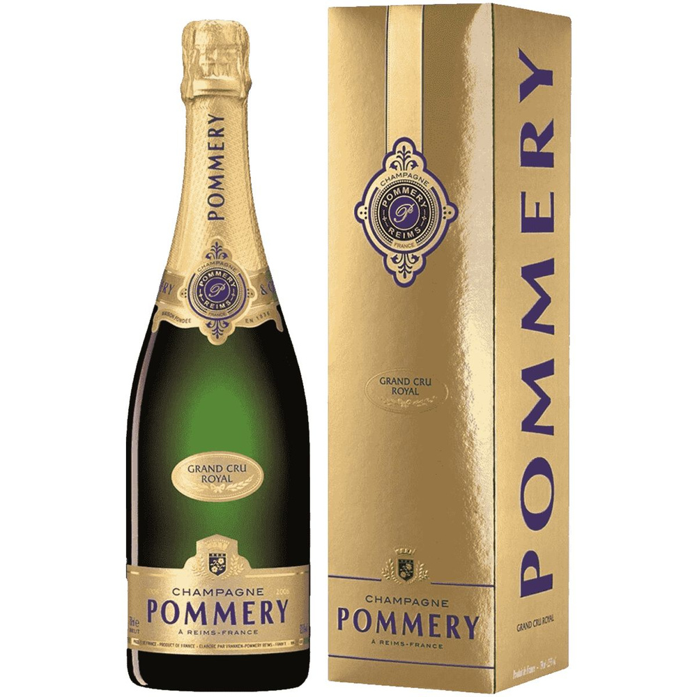 Шампанское Pommery Grand Cru Royal Vintage Brut белое сухое 0,75 л в подарочной упаковке  #1