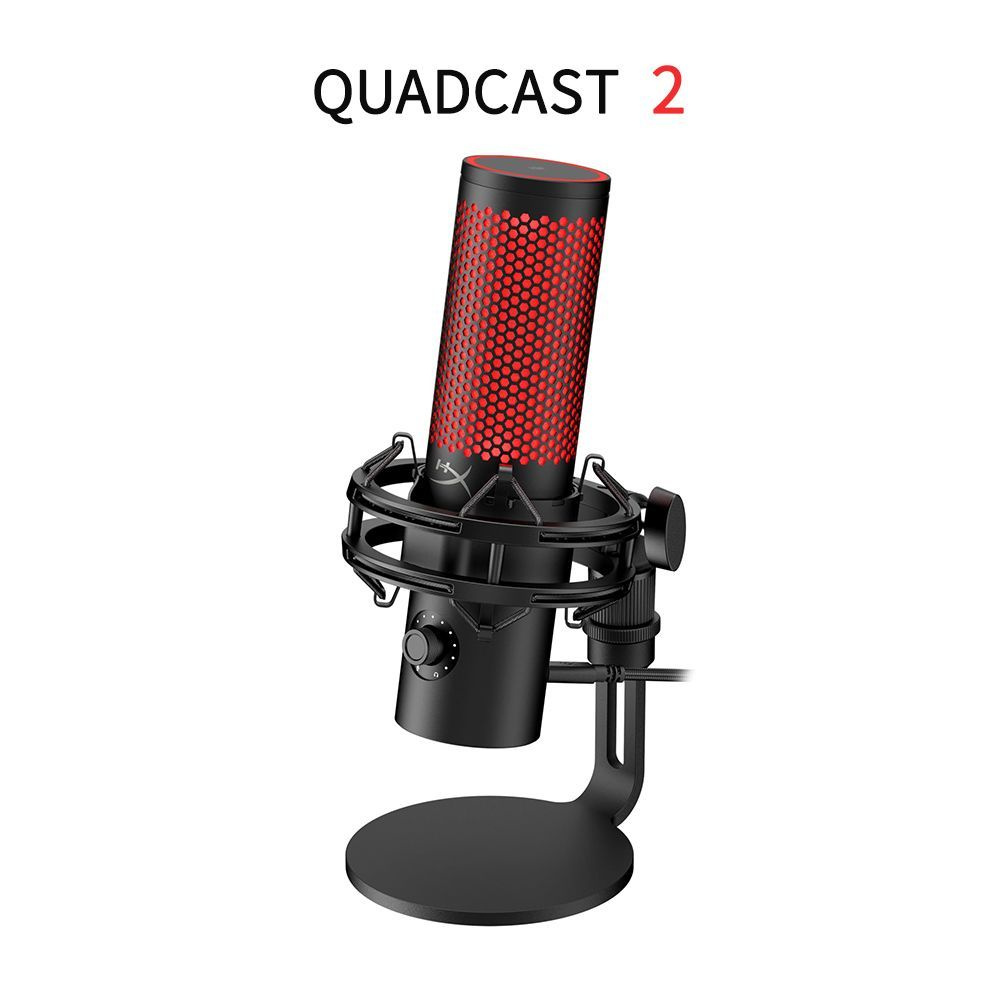 HyperX Микрофон игровой (для стриминга) QUADCAST 2 USB, черный матовый  #1