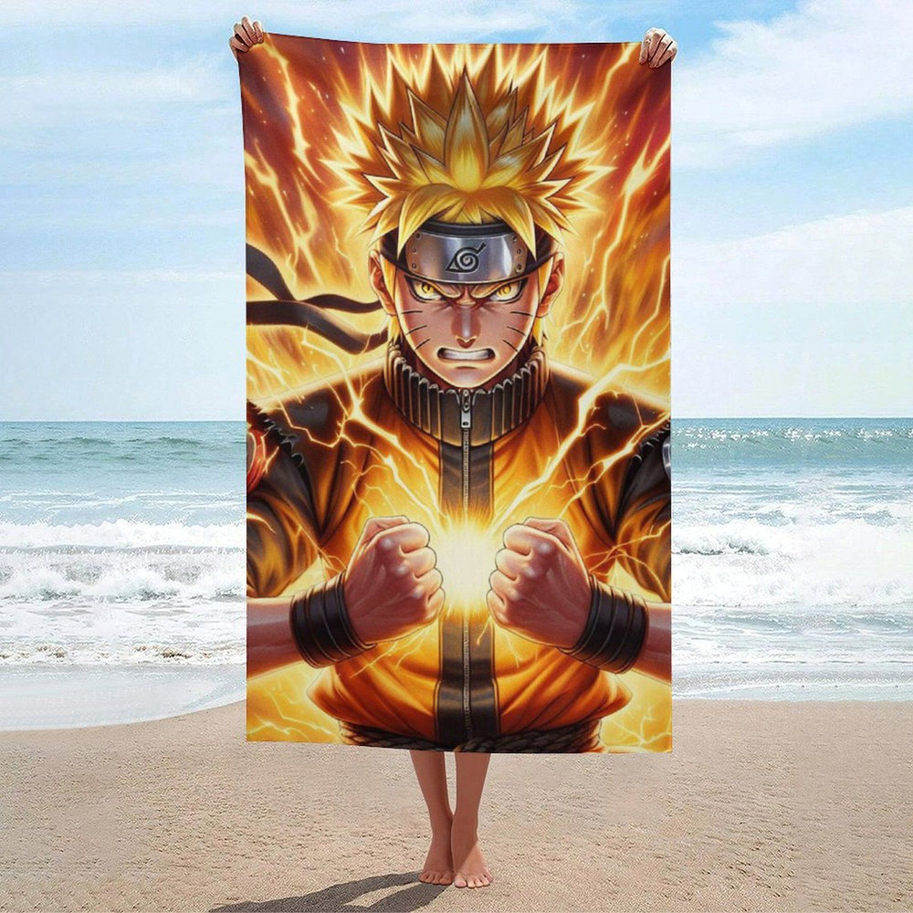 Naruto Полотенце для ванной, Полиэфирное волокно, 80x130 см, разноцветный, 1 шт.  #1