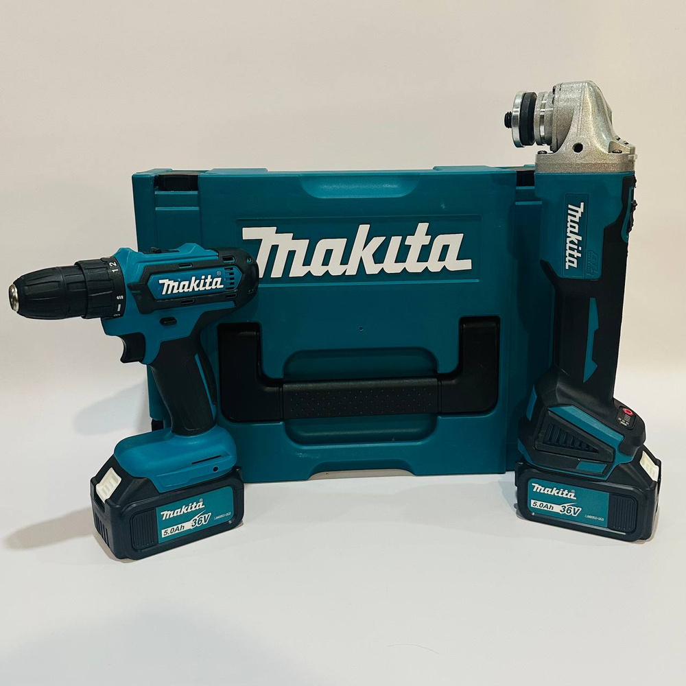 Набор инструментов Makita 2в1 Аккумуляторная Болгарка/УШМ, Аккумуляторный Шуруповерт 36V 5Ah  #1