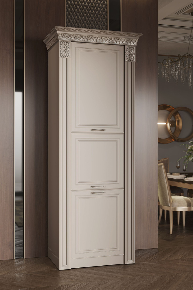 Пенал для техники "Заман Арабика" 0,85 м, цвет шампань, МДФ фасады в ...