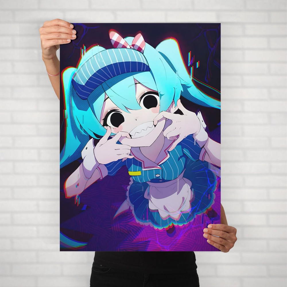Плакат на стену для интерьера Вокалоид (Мику Хацунэ 20) - Постер по аниме Vocaloid формата А1 (60x84 #1