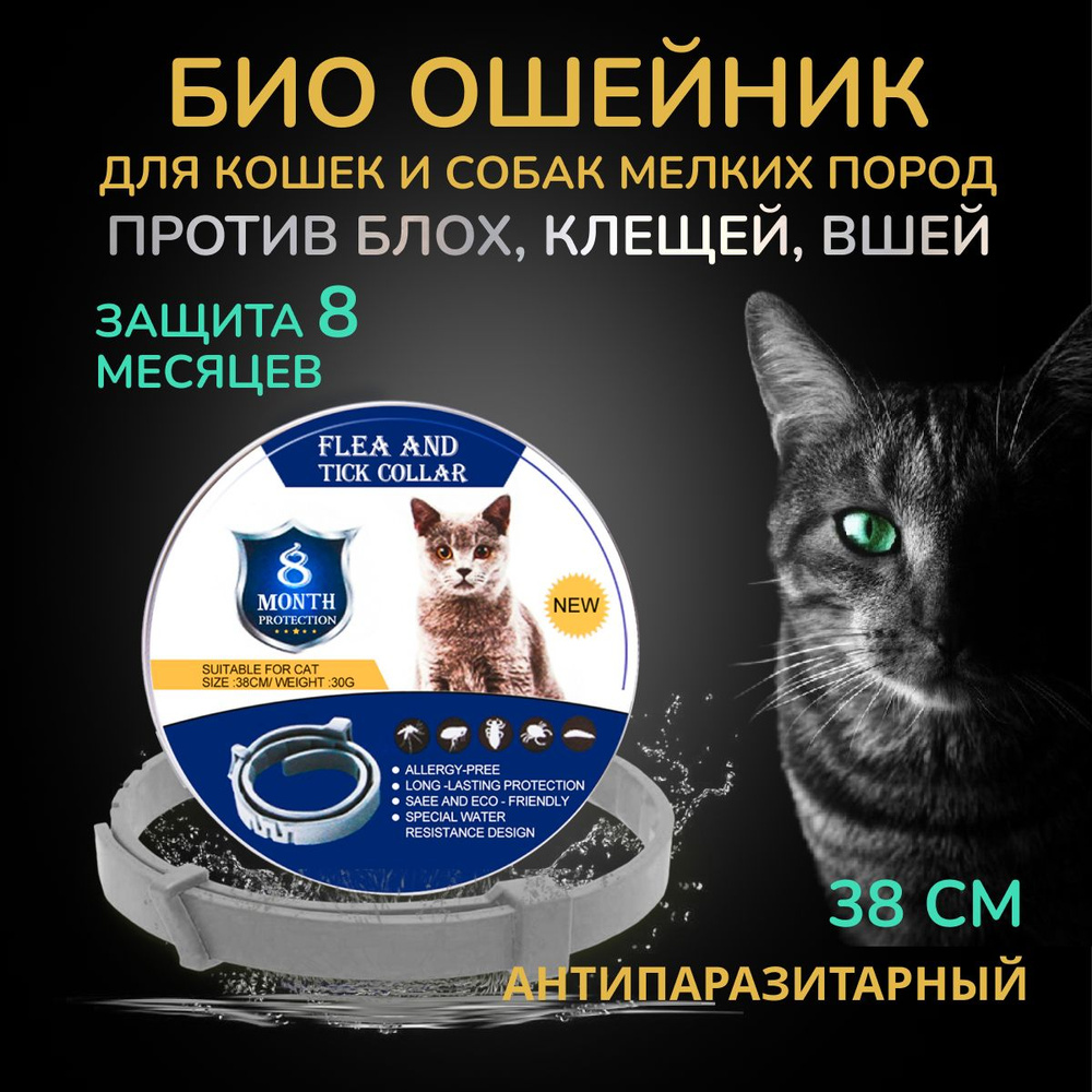Ошейник для кошек от блох и клещей купить на OZON по низкой цене ...