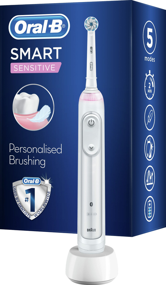 Oral-B Smart Sensitive Электрическая зубная щетка, белая купить на OZON ...