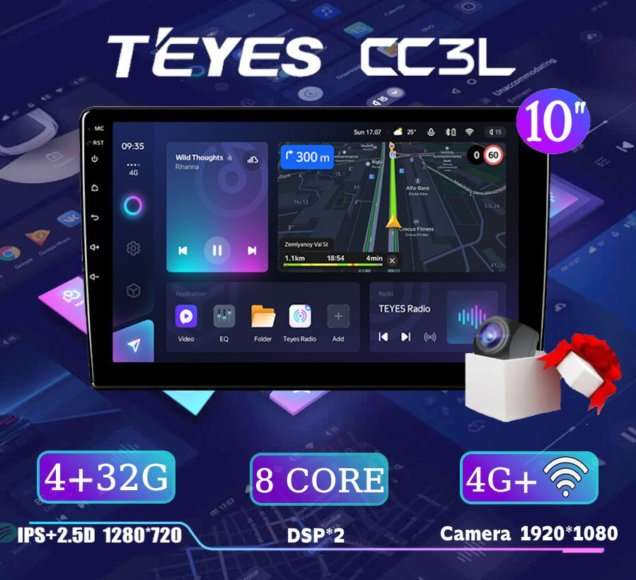 Teyes CC3L 4/32 магнитола с экраном 10 дюймов /Камера Mekede AHD720 в подарок/ Исо и Годослвое управление #1