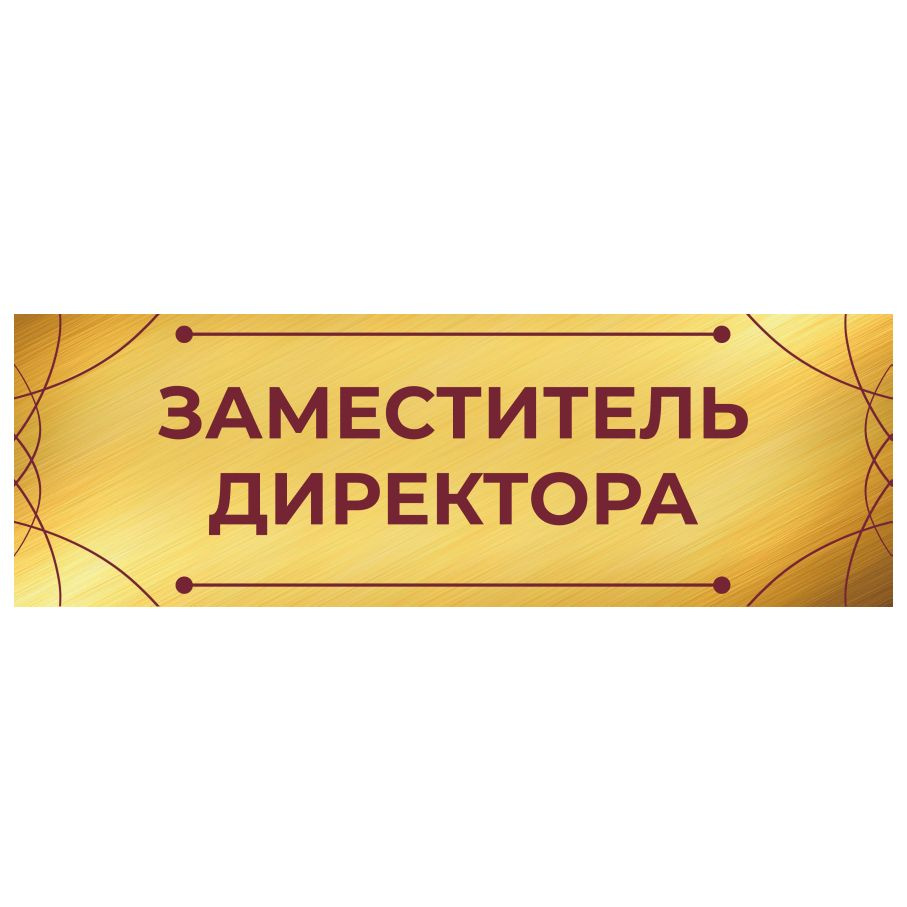Табличка, Заместитель директора, 30см х 10см #1