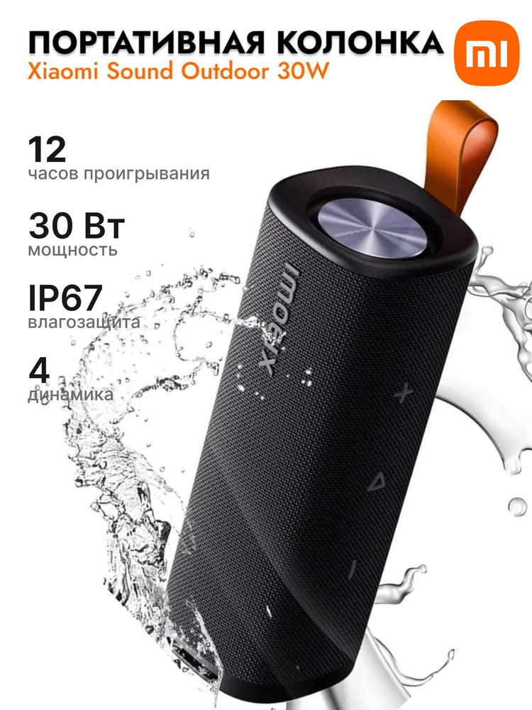 Портативная Bluetooth-колонка Xiaomi Sound Outdoor 30W, черная (mdz-38-db) #1