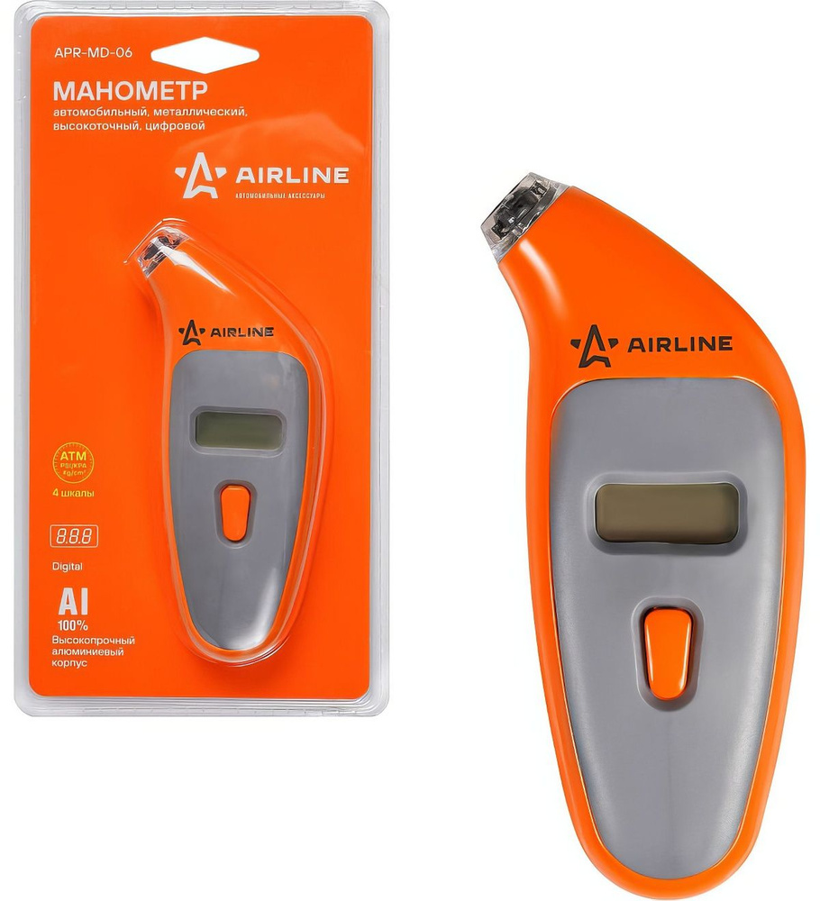 Манометр AIRLINE 7 атм (цифровой)
