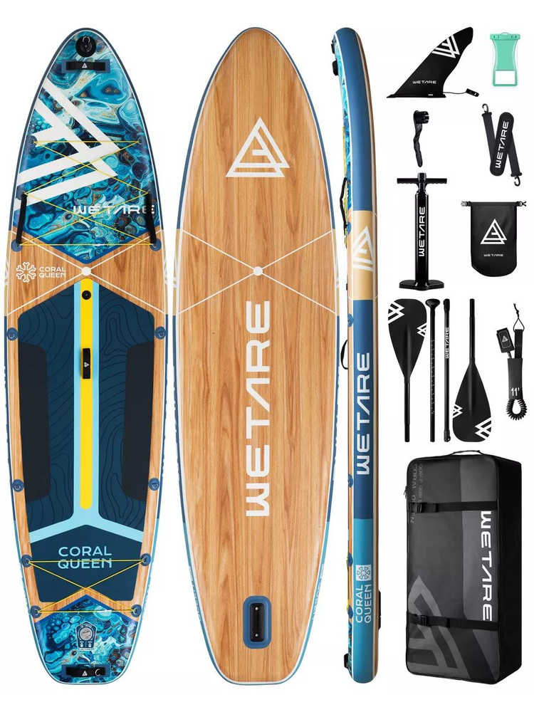 Двухслойная надувная SUP-доска WETARE Coral Queen BLUE 11'6" 350*88*15 см #1