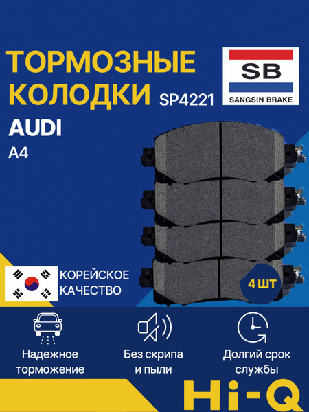 HI-Q Колодки тормозные передние