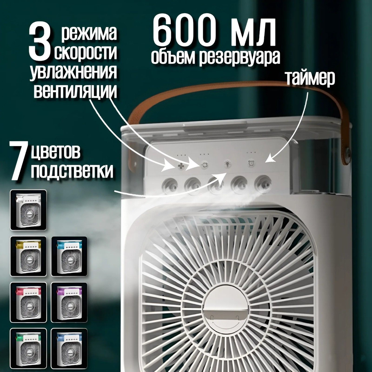 Вентилятор кондиционер настольный мини портативный с охладителем ...