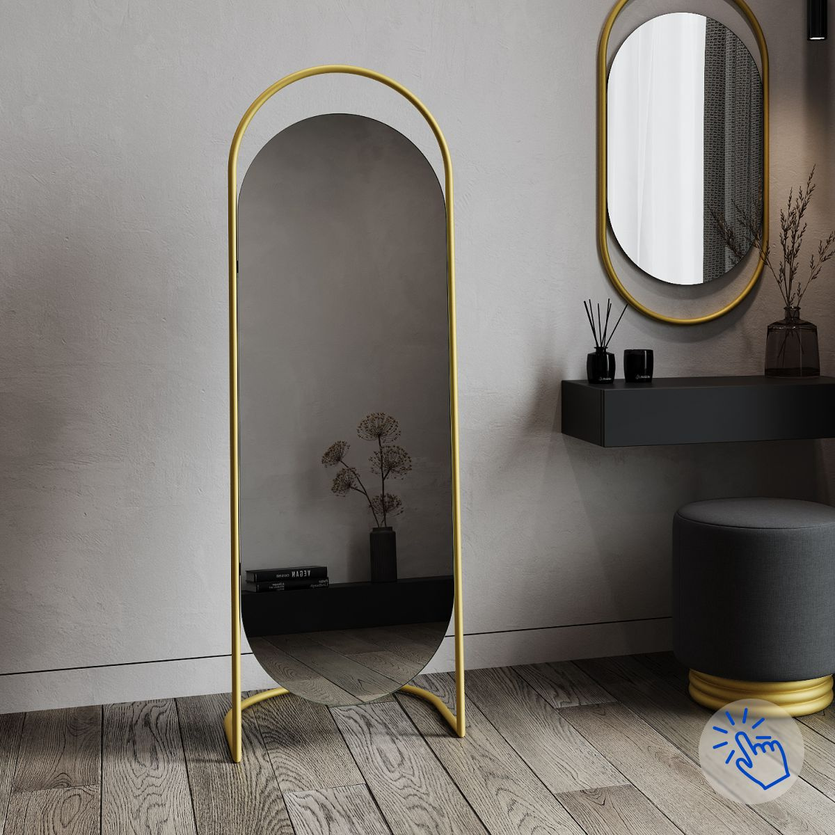 Настенное зеркало ARKIS Black