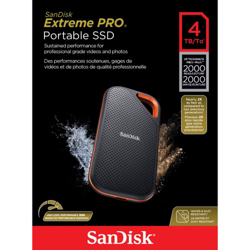 【新品未開封】SanDisk Extreme PRO 4TB ポータブルSSD Внешний диск SanDisk 4TB Extreme Pro Portable SSD до 2000 МБ/сек