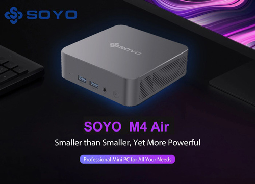 SOYO Мини-ПК (Intel N95, RAM 16 ГБ, SSD 512 ГБ, Intel HD Graphics