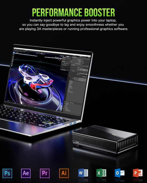 その他 GMKtec AD-GP1 eGPU AMD RX 7600M XT 2025 Последний GMKtec AD-GP1 Внешняя док-станция для графического
