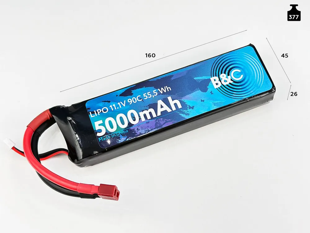 B&C 3S 11.1V 5000mAh 90C T-Plug Lipo battery B&C 3S 11.1V 5000mAh 90C T-Plug Lipo battery