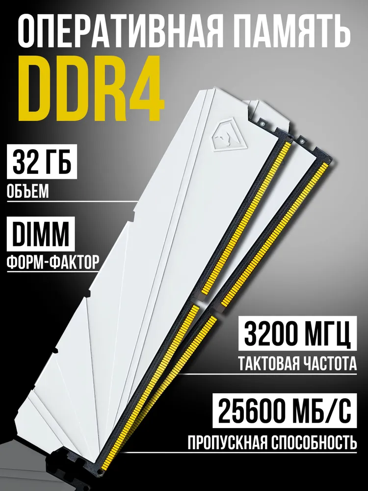 Netac Оперативная память Netac Shadow S White 2x16 ГБ (NTSSD4P32DP-32W)