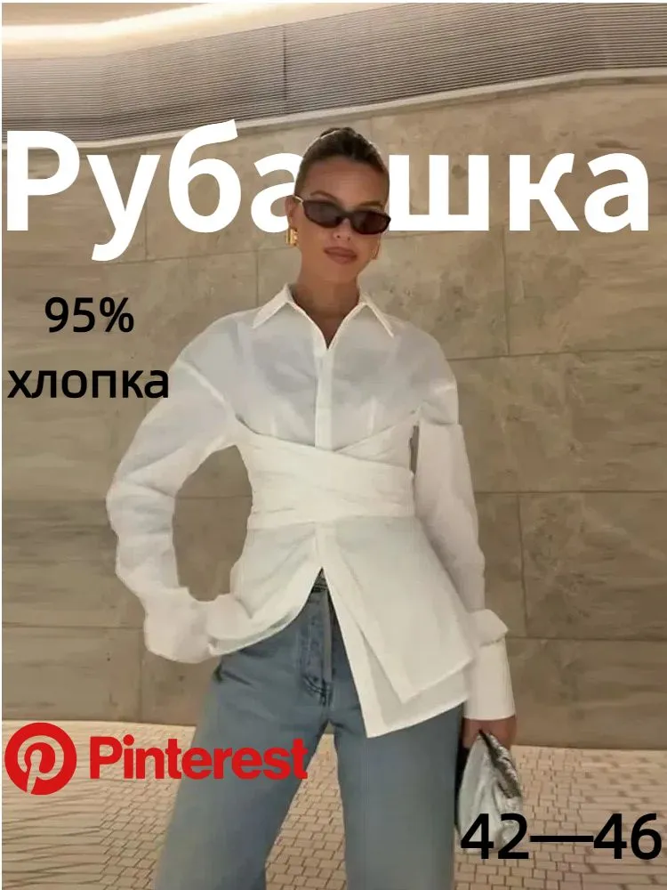 Рубашка /Рубашка с двойной планкой и с эффектом корсета