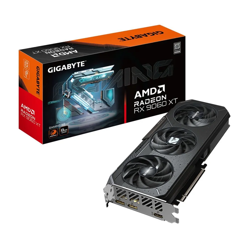 Gigabyte Видеокарта Radeon RX 9060 XT AMD Radeon RX 9060 XT GAMING 8G 8 ГБ (GV-R9060XTGAMING-8GD)