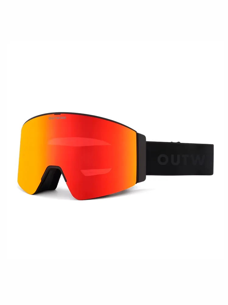 Горнолыжная магнитная маска OUTWIND MistX Red c 2-мя линзами и жестким защитный кейсом, красный, фото 5