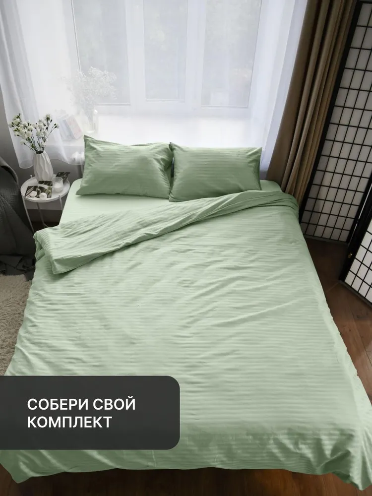 Простыня на резинке 160х200х30 сатин, 160x200x30, фото 6