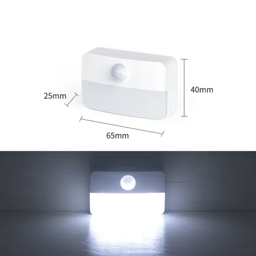 Светильник с датчиком движения, настенный, для шкафа, прикроватный, ночник, для лестниц, питание от