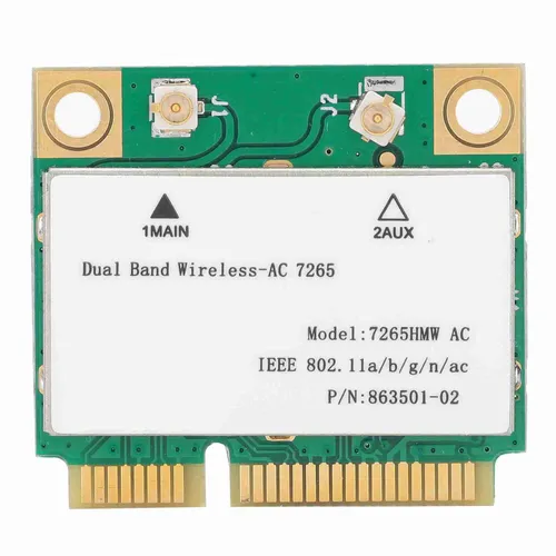 Беспроводной WiFi адаптер 7265HMW, Mini PCI-E, двухдиапазонный 802.11ac, Bluetooth 4.2, до 867 Мбит/