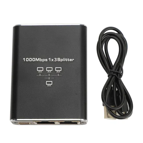 Гигабитный Ethernet-сплиттер 1 на 3, 1000 Мбит/с, RJ45 LAN-разветвитель с USB-кабелем для Cat5/5e/6/