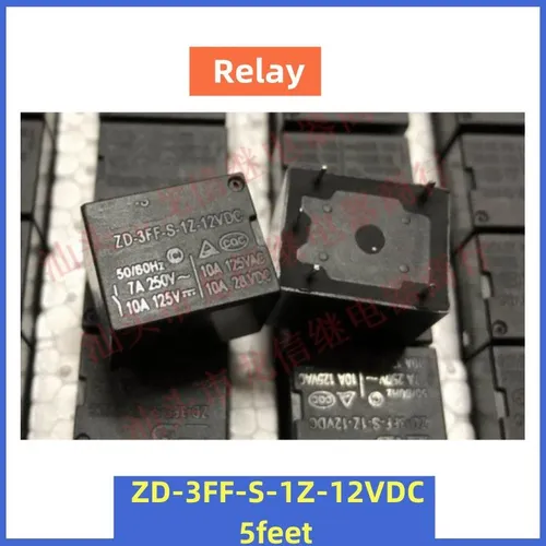 Реле ZD-3FF-S-1Z-12VDC 5-контактное 1Н-О